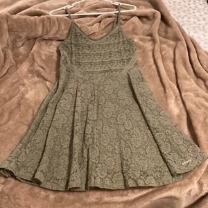 Abercrombie and Fitch floral lace light green thin strapped dress size Large